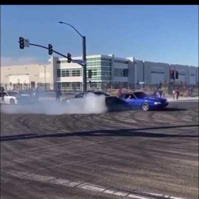 Blocking traffic by drifting