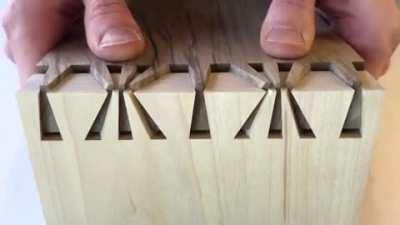 Japanese sunrise dovetail joint