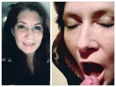 Before and after cum in mouth