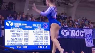 Alyssa Vulaj 🇦🇱 Boise State University gymnastics 💙🧡🤍 🐴