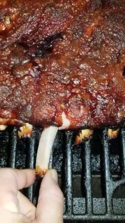 Cherry smoked pork ribs