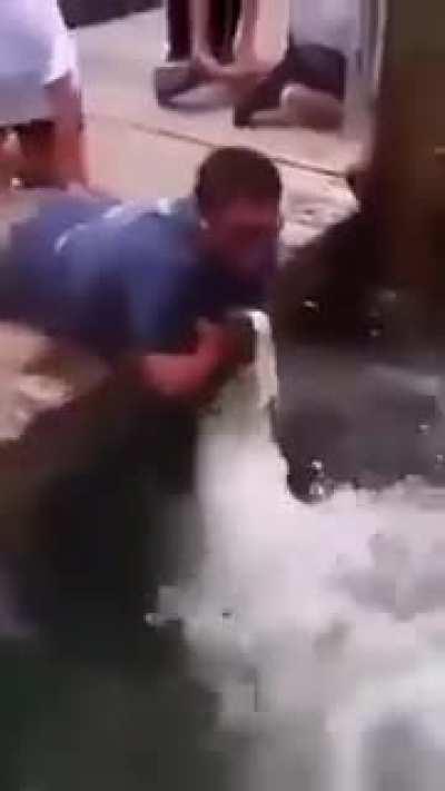 WCGW feeding the fish .