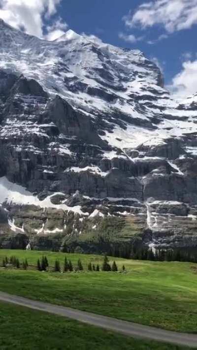 This shot of Switzerland taken from a train