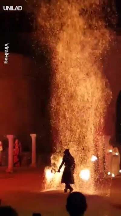 Now that's a real fire show!