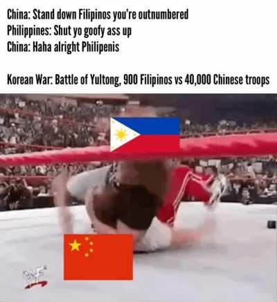 When the Filipinos gave China a spanking in the Korean war