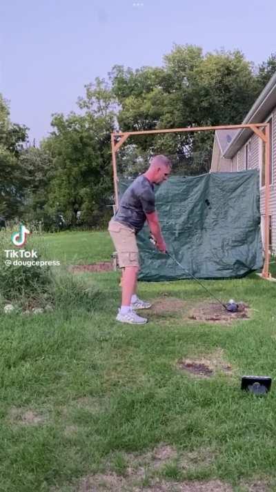 To improve his swing