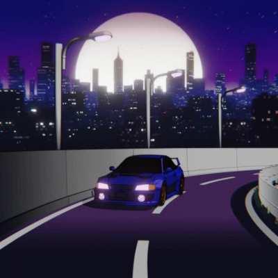 I was inspired by a tutorial, took just over a day to finish everything I wanted. But here's my 90s Anime (Initial D) Inspired loop.