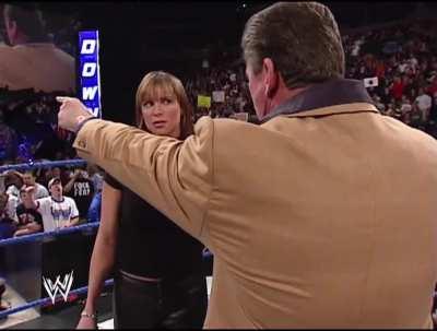 Stephanie McMahon tight top leather pants