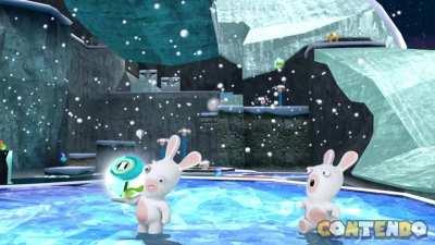 Rabbids eat Ice Flower in Super Mario Galaxy (@Contendo)