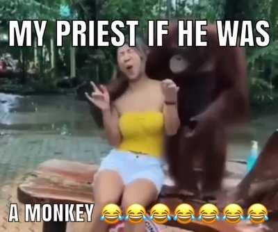 monkey see what priest do