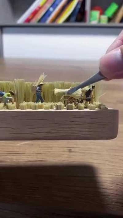 Creating a miniature rural farm scene