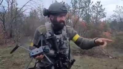 footage of Ukrainian troops downing a Russian DJI Mavicpro drone using EDM4S Anti-Drone gun.