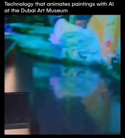 Technology that animates paintings with Al at the Dubai Art Museum