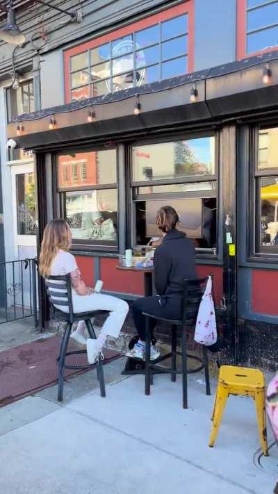 Girls think the bar put this TV there just for them