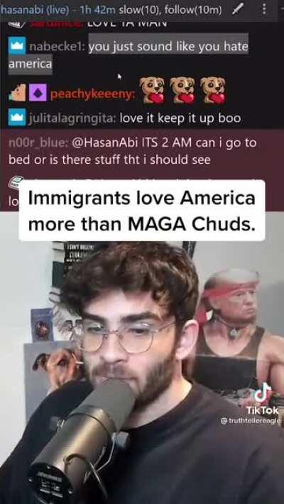Immigrants love America more than MAGA chuds