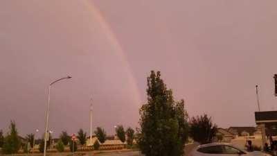 Double rainbows appealed in front of my house!