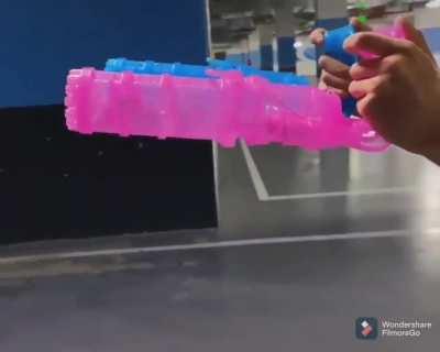 This gun is produced Bubbles continuity and uncountable