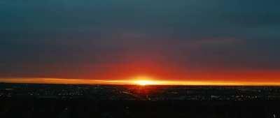 Sunrise from Nose Hill yesterday - subtle change of light.