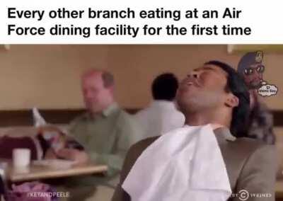 When other branch eat at an Air Force dining facility