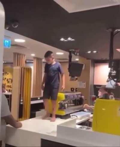 This kid just got yeeted out of McDonalds