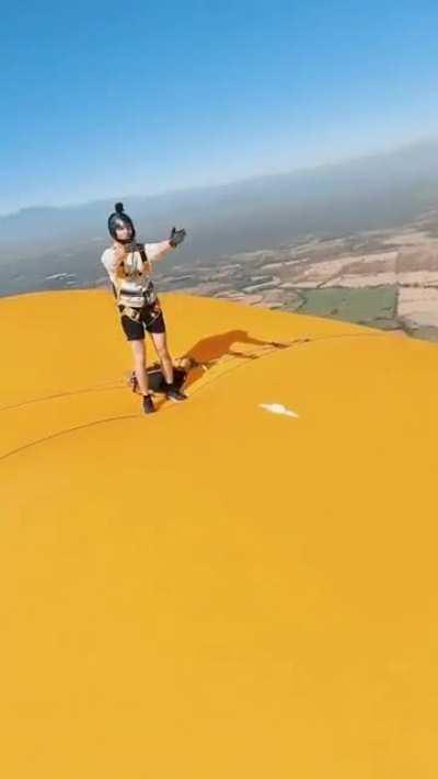 This guy jumping from a blimp