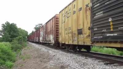 Some more bad train tracks in Ohio. This one's in Napoleon, Ohio.