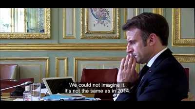 Zelensky’s phone call to Macron to inform him that the invasion started. 