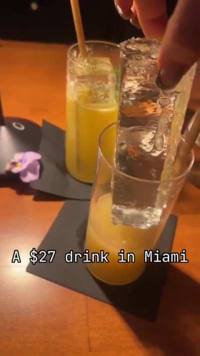 A $27 drink in miami