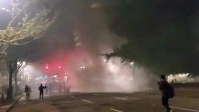 There was so much tear gas on the streets in Portland last night that it formed a literal tornado.