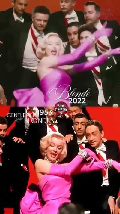 Marilyn Monroe (1953) Side by Side with Ana De Armas (2022) Reenactment