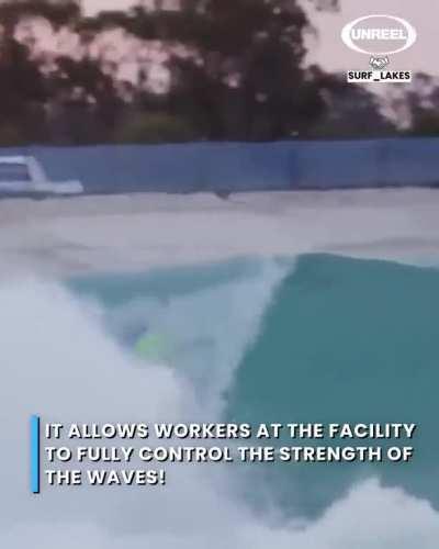 Queensland Australia - massive bouncing buoy creates 360° artificial waves in a round pond