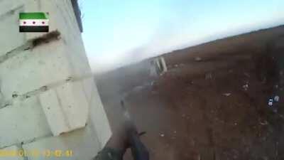 FSA plunging into regime soldiers. First video.