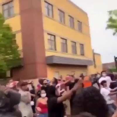 Minneapolis as protestors took to the streets to protest on behalf of George Floyd