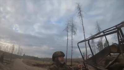 Russian soldiers on an ATV hit a mine and are attacked by an FPV drone in the Kupyansk direction