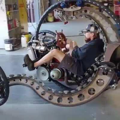 Just your average steampunk, gyroscopic motorcycle