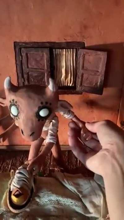 Making demon move with stop motion