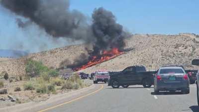 An f35 crashed on takeoff at albuquerque international 