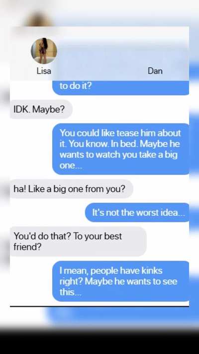 An accidental text message leads Lisa to cheating on her boyfriend with his best friend (Part Three)