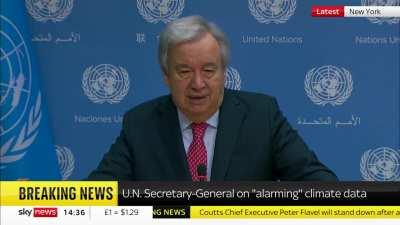 UN chief claims &quot;the era of global warming has ended, the era of global boiling has arrived.&quot;