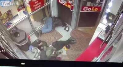 Chicago THF gang member guns down rival gang members SKD Hell Vell and SKD Booda in a Gas station