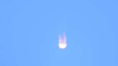 SpaceX supersonic retropulsion burn on Falcon 9 reentry I captured this morning