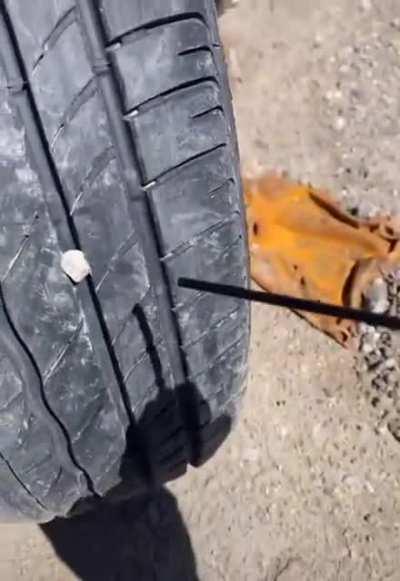 Proper way to get rocks out of your tires