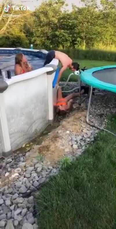 WCGW jumping in the pool