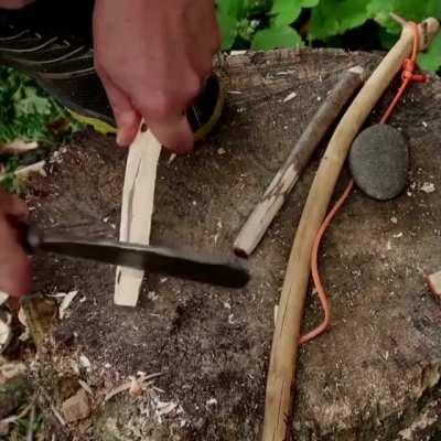 How to make a bow drill for friction fire