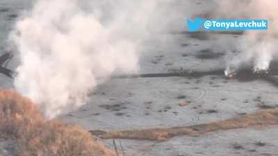 Aditional footage from russian armored attack near Avdiivka about a week ago