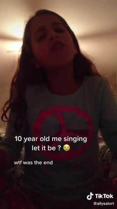 Ally Salort singing Let it Be by the Beatles when she was only ten years old