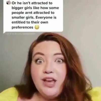 Chadsexual explaining why she's entitled to slim guys