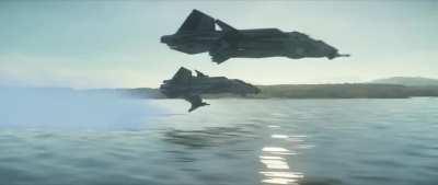 The Gladius Lake flyby scene