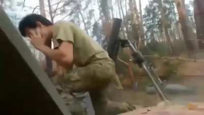 Brazilian Volunteers of the International Legion fired their mortar at Russian positions in the Serebryansky forest. Kremmina front, November 2024.