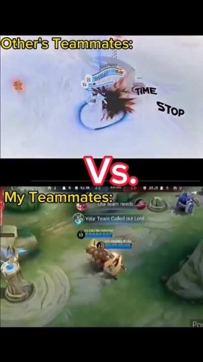 Other's teammates vs my teammates